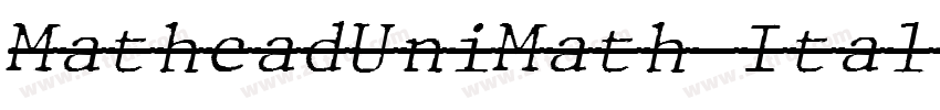 MathcadUniMath Itali字体转换